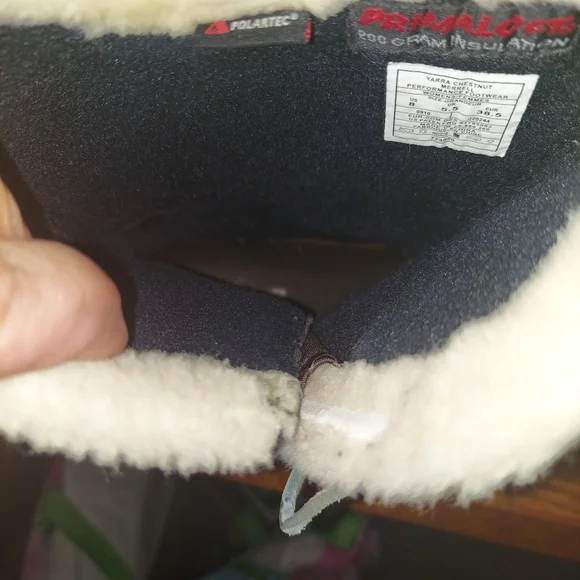 Merrell Yarra Womans Waterproof Boots Primaloft Polartec Lining Brown 8 Outside - Picture 10 of 10